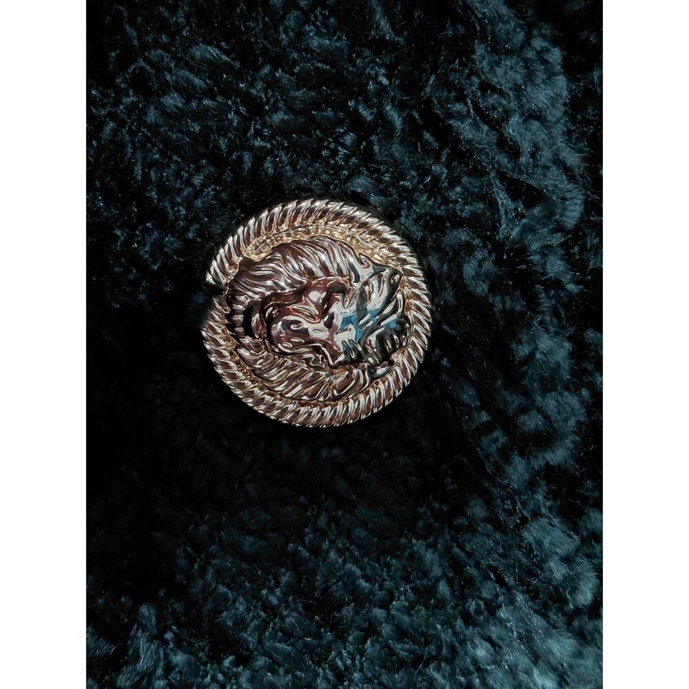 Aqua Black Textured Jacket Solid Knit Size M - image 3